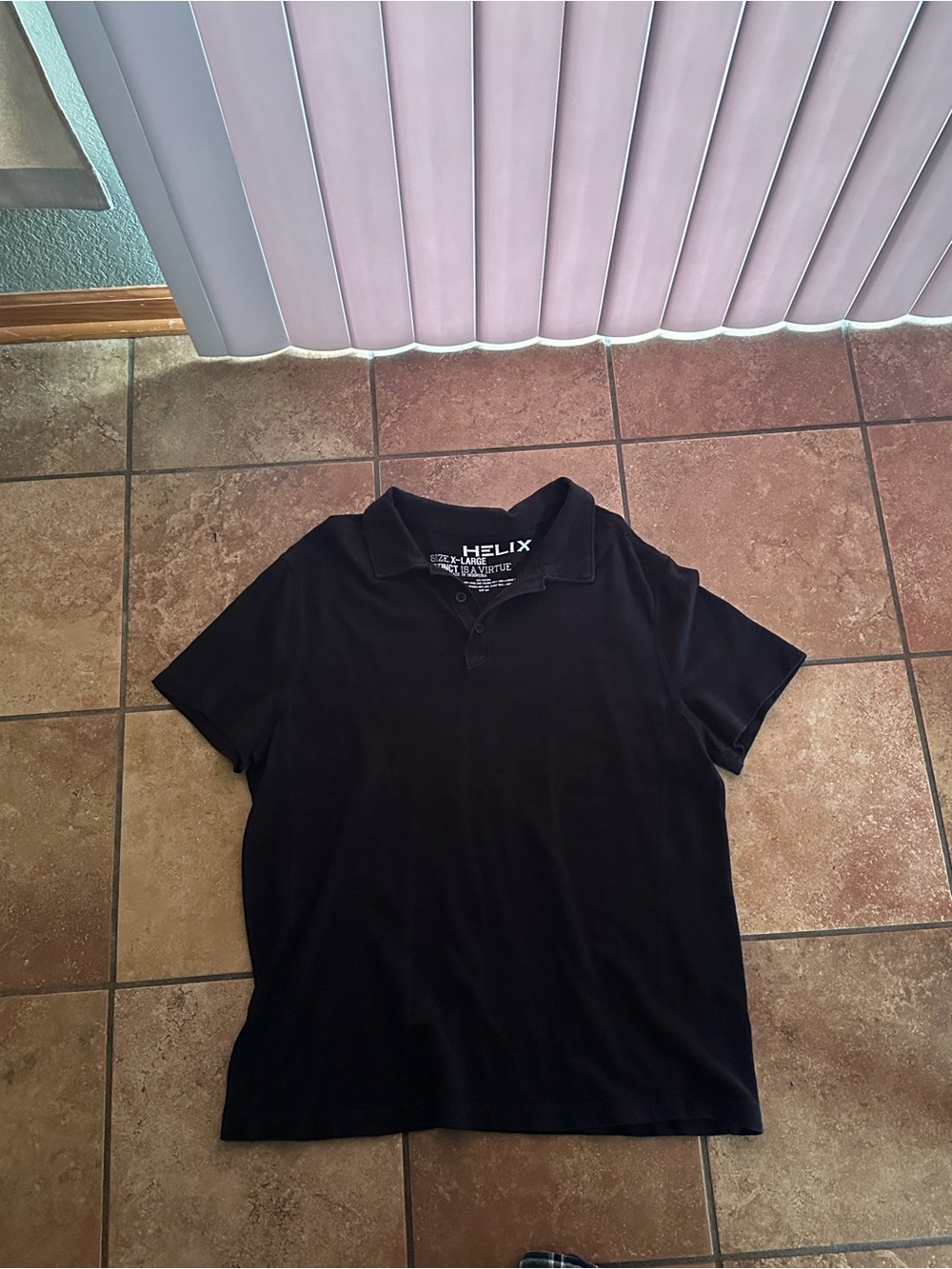 Helix Black Men's Short-Sleeve Polo